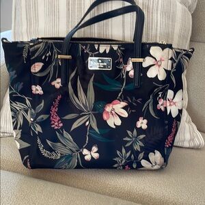 Kate Spade Black Floral Tote Bag